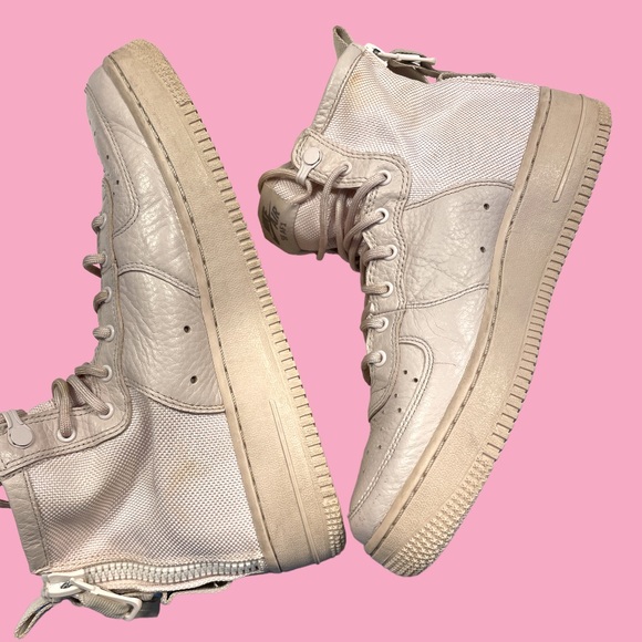 Nike SF AF1  Mid urban utility mauve pink zip hi-tops - Picture 3 of 9